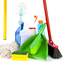 brushes and mops
